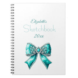 Elegant Personalized Name Notebook with Bow ノートブック