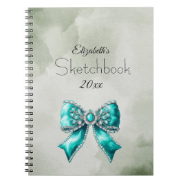 Elegant Personalized Name Notebook with Bow ノートブック