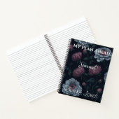Elegant Personalized Name Peonies Journal Notebook ノートブック (内部)