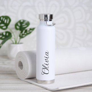 Elegant Personalized Name Script Water Bottle ウォーターボトル