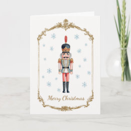Elegant Personalized Nutcracker Photo Christmas シーズンカード