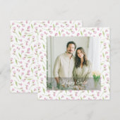 Elegant Personalized Photo Happy Easter シーズンカード (正面/裏面)