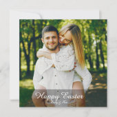 Elegant Personalized Photo Happy Easter シーズンカード (正面)