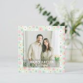 Elegant Personalized Photo Happy Easter シーズンカード (スタンド正面)