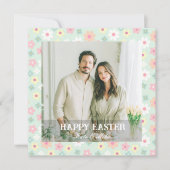 Elegant Personalized Photo Happy Easter シーズンカード (正面)