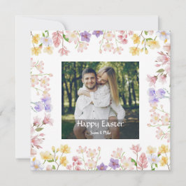 Elegant Personalized Photo Happy Easter シーズンカード