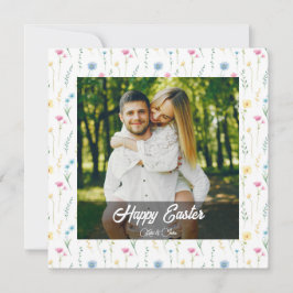 Elegant Personalized Photo Happy Easter  シーズンカード
