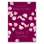 Elegant Personalized Seating Card テーブルナンバー (正面)