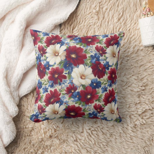 Elegant Personalized Stylish Romantic Floral Chic クッション (ブランケット)