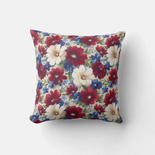 Elegant Personalized Stylish Romantic Floral Chic クッション (正面)