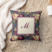 Elegant Personalized Stylish Romantic Floral Chic クッション (ブランケット)