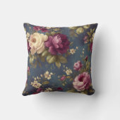 Elegant Personalized Stylish Romantic Floral Chic クッション (裏面)