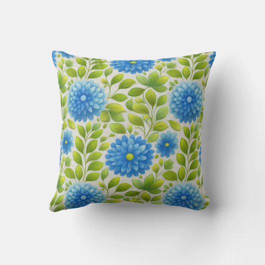 Elegant Personalized Stylish Romantic Floral Chic クッション (裏面)