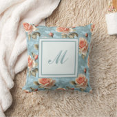 Elegant Personalized Stylish Romantic Floral Chic クッション (ブランケット)