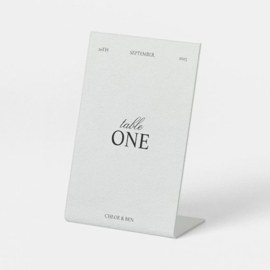 Elegant, Personalized Table Numbers 台座サイン (正面)