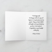 Elegant Personalized Wedding Card | African Americ カード (内部)