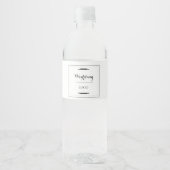 Elegant Personalized Wedding  Custom Modern Gift ペットボトルラベル (正面)