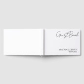 Elegant Personalized Wedding Guest Book ゲストブック (全面)