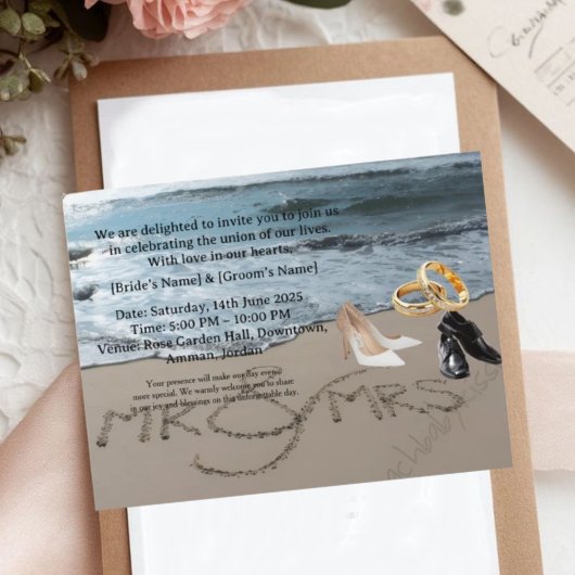 Elegant Personalized Wedding Invitation - Custom P ポストカード