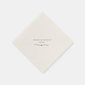 Elegant Personalized Wedding Napkins スタンダードカクテルナプキン (角)