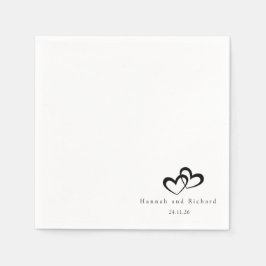 Elegant Personalized Wedding Napkins スタンダードカクテルナプキン