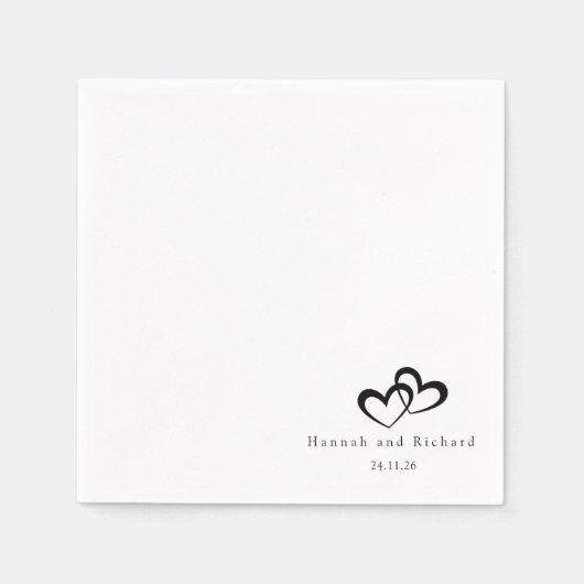 Elegant Personalized Wedding Napkins スタンダードカクテルナプキン (正面)