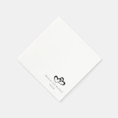 Elegant Personalized Wedding Napkins スタンダードカクテルナプキン (角)