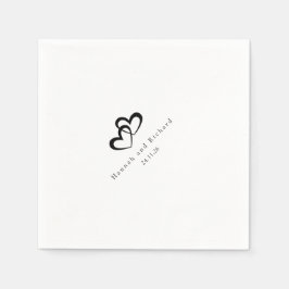 Elegant Personalized Wedding Napkins スタンダードカクテルナプキン