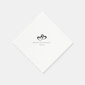Elegant Personalized Wedding Napkins スタンダードカクテルナプキン (角)