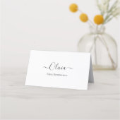Elegant Personalized Wedding Place Card –  Simple  予約カード (正面)