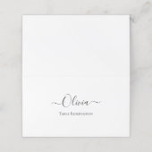 Elegant Personalized Wedding Place Card –  Simple  予約カード (外部開封)