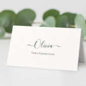 Elegant Personalized Wedding Place Card – Simple 予約カード