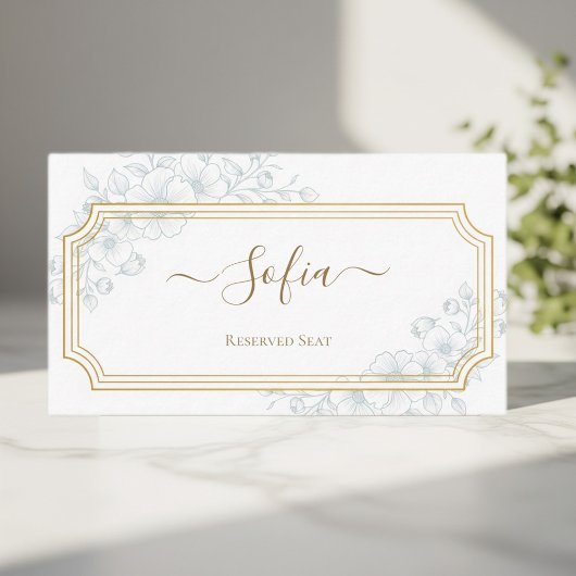 Elegant personalized wedding placeholder プレイスカード