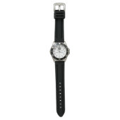 Elegant Personalized White & Black Monogram custom 腕時計 (フラット)