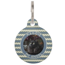 Elegant Pet Appreciation Gift Chevron Motif ペット　ネームタグ