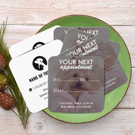 Elegant Pet Care Appointment Card with Logo 予約カード