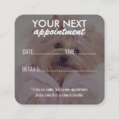 Elegant Pet Care Appointment Card with Logo 予約カード (正面)