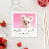Elegant Pet Photo Dog Wedding | Drinks On Me スタンダードカクテルナプキン (インサイチュ)
