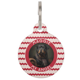 Elegant Pet Themed Gift Chevron Geometry ペット　ネームタグ