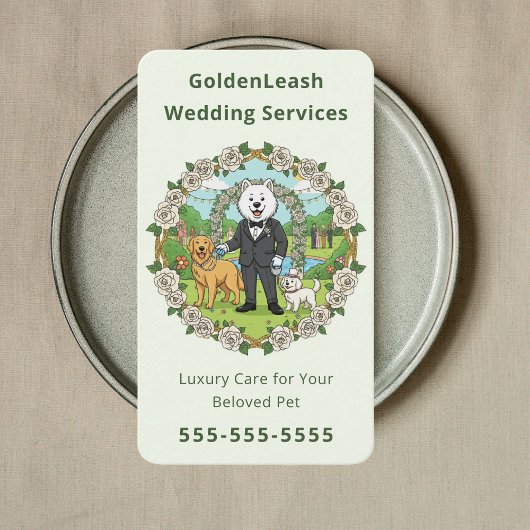 Elegant Pet Wedding Sitter Wedding Dog Handler 名刺