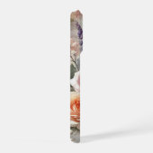 Elegant Phone Case with Pink and White Roses iPhoneケース (右側面)