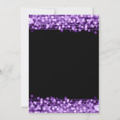 Elegant Photo 70th Birthday Party Purple Lights 招待状 (裏面)