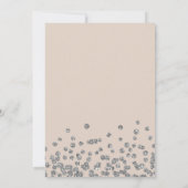 Elegant Photo 70th Birthday Silver Champagne 招待状 (裏面)