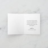 Elegant Photo Calligraphy Wedding Thank You サンキューカード (内部)