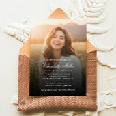 Elegant Photo Celebration of Life Funeral Memorial 招待状