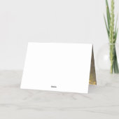 Elegant Photo Classic Wedding Foil Thank You Card 箔グリーティングカード (裏面)