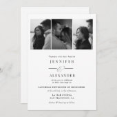 Elegant Photo Collage Wedding 招待状 (正面/裏面)