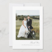 Elegant Photo Couples Wedding サンキューカード (正面)