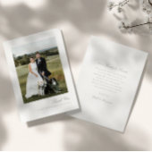 Elegant Photo Couples Wedding サンキューカード