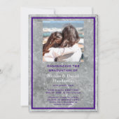 Elegant photo double graduation Announcement 招待状 (正面)